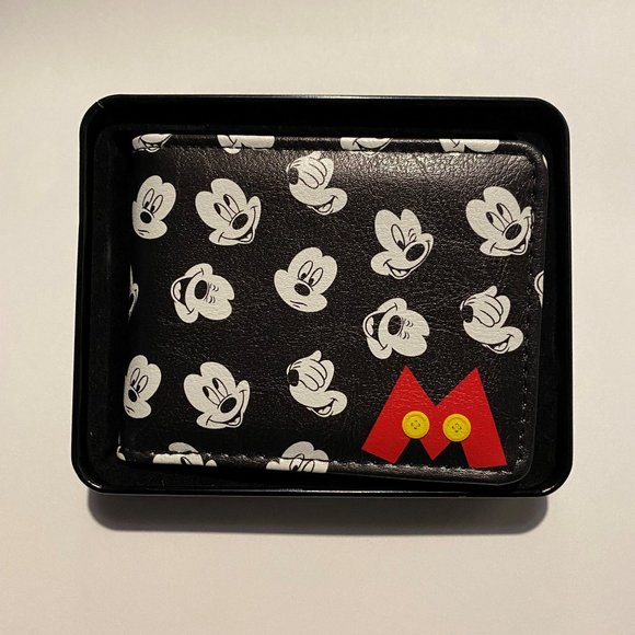 Mickey Mouse billfold wallet with Disney storage tin - Picture 1 of 5